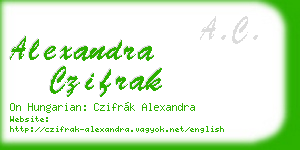 alexandra czifrak business card