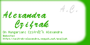 alexandra czifrak business card